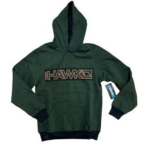 Tony Hawk Splat Block Out Graphic Hoodie Mens Small Kombu Green Logo PulloverNWT